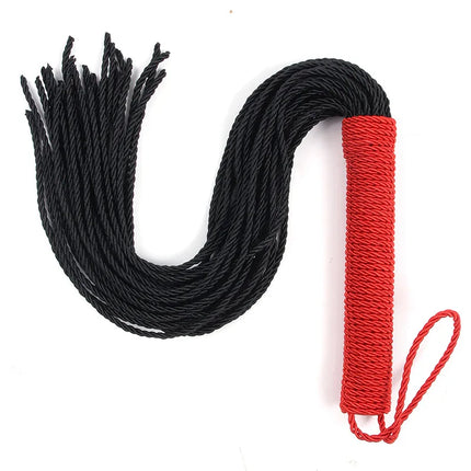 Multicolor Fetish Soft Nylon Rope Whip Flogger Handle Spanking Paddle Knout Flirt BDSM Adult Game Erotic Sex Toys for Women Men