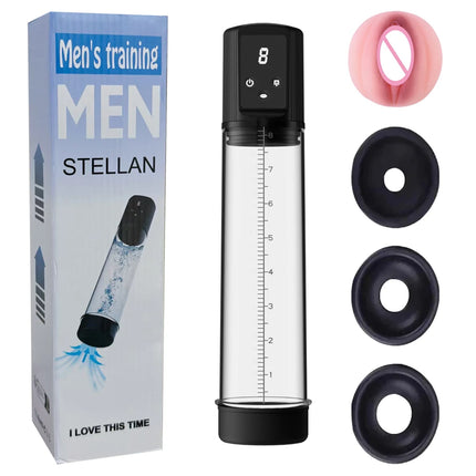 Automatic Male Masturbator , Air Water Extender with 9 Training Pressure and 4 Suction Modes, Adult Sex Toys for Men Erection