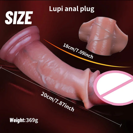 Realistic for Women Silicone Long Dildo Anal Plug Big Penis Strong Suction Cup Hands-Free Play for Adult Sex Masturbator G Spot