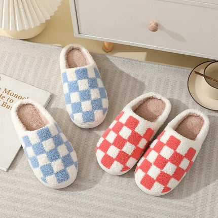 Women Indoor Slippers Warm Plush Home Slipper Autumn Winter Shoes Woman House Flat Floor Soft Silent Slides for Bedroom