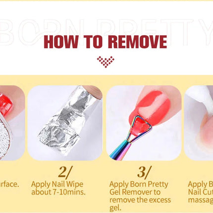 BORN PRETTY Super Top Coat and Base Gel Nail Polish for Gel Polish Semi-permanent Varnish Rubber Top Coat 10ml Nail Supplies