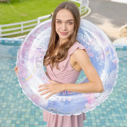Dreamy Castle Inflatable Toys Summer Pool Swimming Ring PVC Thickened Floating Water Toy Outdoor Inflatable Toy for Kid Adult
