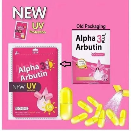 3 boxes Alpha Arbutin 3 Plus Powder Mix With Lotion Skin Lightening Brighten Reduce Dark Skin Blemishes