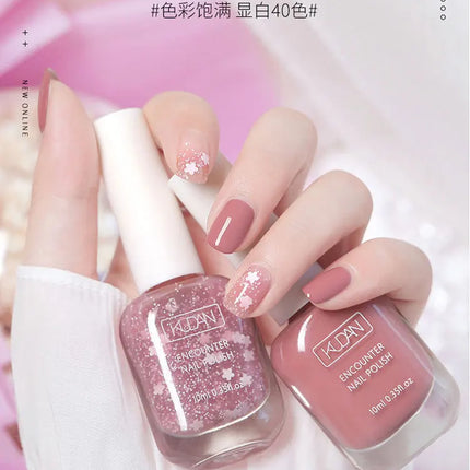 Esmalte De Uñas 10ml Quick Air Dry Nail Polish Glitter Water Go Through Peel Off Vegan Muslim Halal Nail Polish Лак Для Ногтей