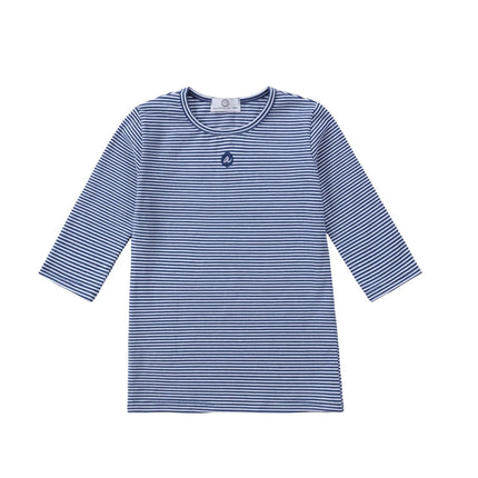 AP SS26 blue denim collection kids boys girls spring summer fashion jeans pleated skirt jumper shirt family clothing clothes