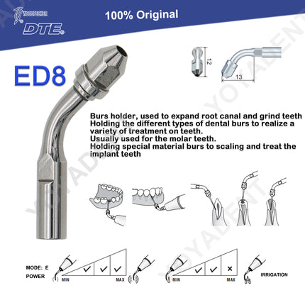 Woodpecker Tips DTE Dental Ultrasonic Endo Scaler Tips Scaling Tips Fit EMS UDS NSK SATELEC Scaler Handpiece Dentistry Tools
