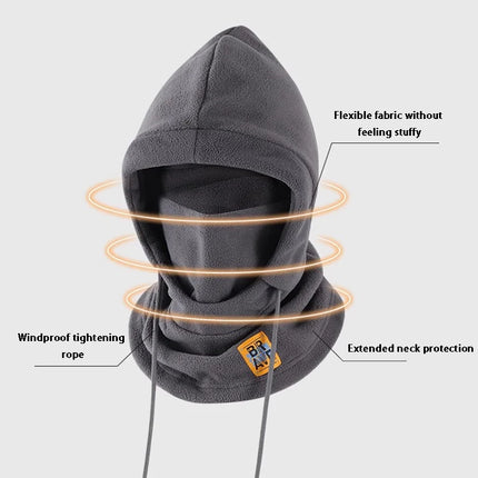 Winter Warm Hooded Hat Windproof Thickened Polar Fleece Ski Cycling Neck Cover Mask Men Women Thermal Outdoor Sports Head Cover