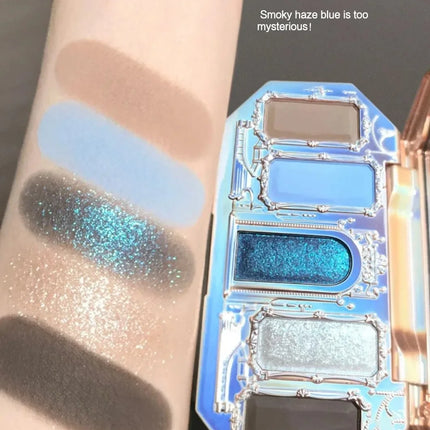 Flower Knows black Swan Ballet Eyeshadow Palette Matte Fine Shimmer Pearl Face Palette 6 Colour Glitter Eye Shadow