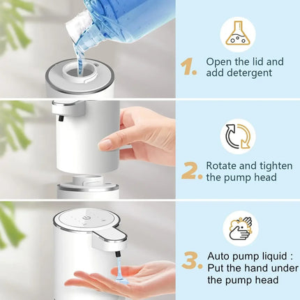 Automatic Liquid/Foma Soap Dispenser, Touchless Electric Dispenser, USB Rechargeable with Infrared Sensor for Bathroom,Kitchen