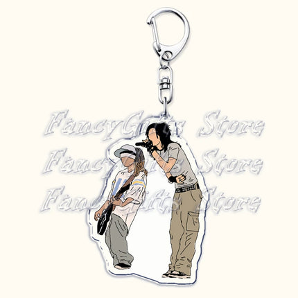 Tokio Hotel Band Chibis Keychains for Accessories Bag I Love Bill Tom Kaulitz Georg Listing Keyrings Jewelry Friends Fans Gifts