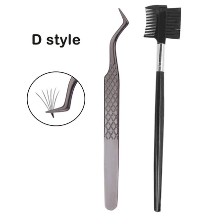 Diamond Grip Eyelash Extensions Tweezer Lash Precision Tweezers Steel Dolphin-shaped Tip, False Lashes Application Tools, Black