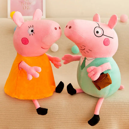 New Peppa Pig and George family cartoon plush toy dolls, blue and pink pig dolls, festival gifts, dolls, birthday gifts