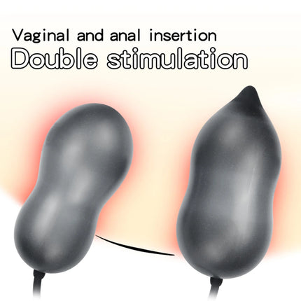 2 IN 1 Inflatable Anal Plug Expandable Dildo Pump Butt Plug Anal Dilator Bdsm Sex Toy Gay Prostate Massage For Anus Enlargement