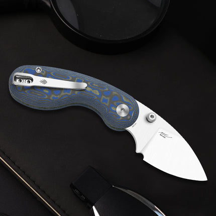 Kizer Pocket Folding  Microbe V2742A1/A2/A3/A4/A5/A6 14C28N Blade With Aluminum/Micarta/G10 Handle Outdoor Camping Knives