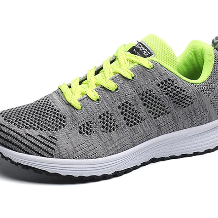 Women's Sneaker 2025 New Fashion Breathable Trainers Comfortable Sneakers Mesh Fabric Lace Up Women's Tennis Shoes For Women