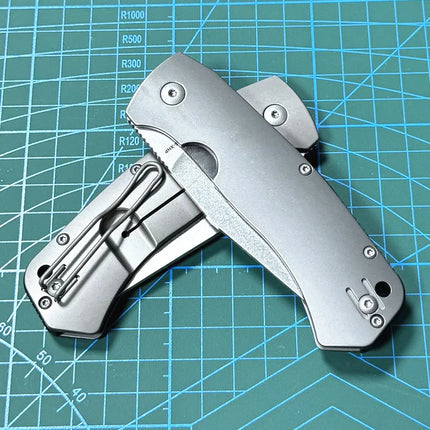 Free Wolf FC-186 Pocket Folding Knife Real D2 Blade Titanium Alloy Handle Ceramic Bearing Camping  Outdoor EDC Utility Knife