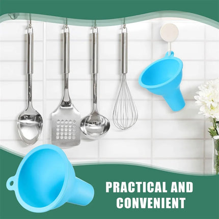 4 Pieces Wide Mouth Funnel Flexible Condiment Sauce Canning Set For Home Restaurant Kitchen Squeeze Bottles Jars Cans