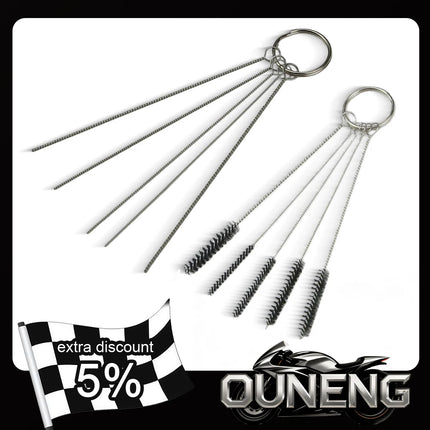 Carburetor Carbon Dirt Jet Remover Cleaning Needles Brushes Wires Set For Auto Motorcycle ATV Chainsaw