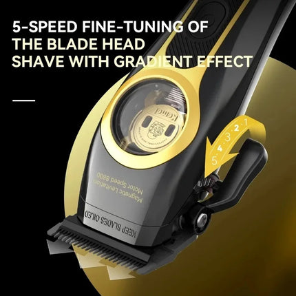 Kemei 2373 Professional Barber Fade Hair Clippers Cordless Hair Trimmer Electric Men Hair Cutting Machine Magnetic Motor 8800RPM