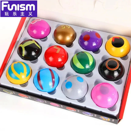Pokemon Figure 12pcs/Set Pikachu Pokeball Action Figure Cartoon Anime Kawaii Doll Poke Ball Collection Kids Birthday Gifts