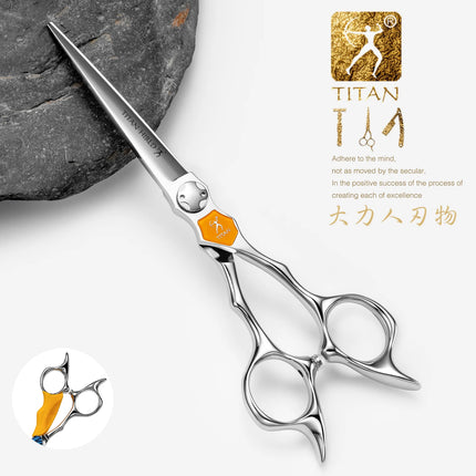 Titan CNC Skill 5.5,6.0inch Hairdress Professional Barber Tools Hair Salon Cutting Thinning Hair Scissors