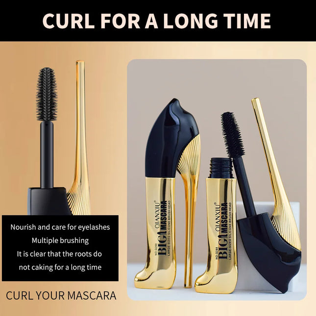 4D Curling Mascara, Water-resistant and Non-creamy, for Professional Long and Lustrous Makeup.