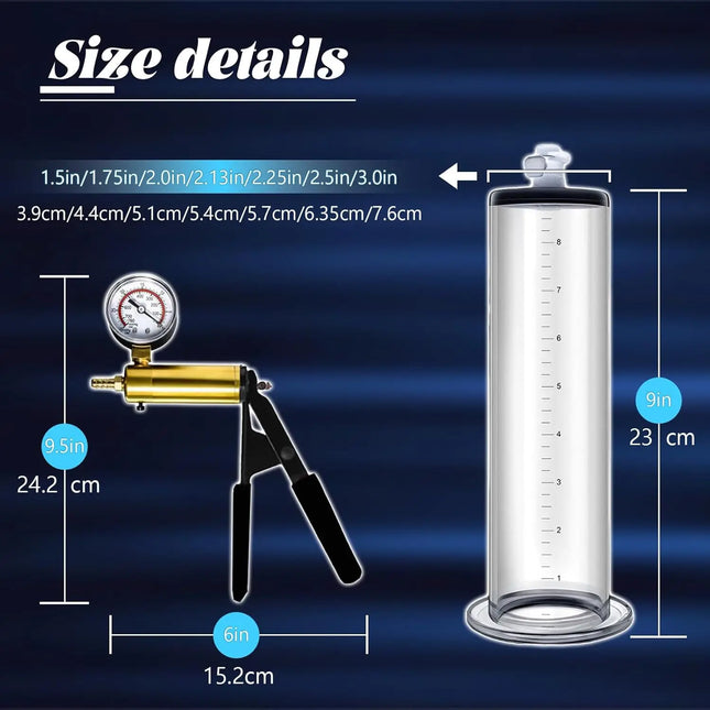 2026 New Upgrade Penis Pump Sex Toys - Pumps & Enlargers Manual Dick Pump With Metal Handle And Pressure Dial Cock Pump