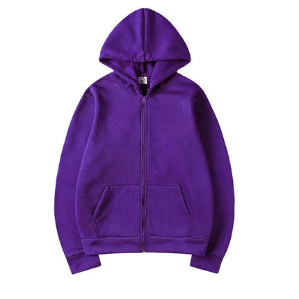 Women Men Oversized Zip Up Hoodie Sports Solid Loose Full Zipper Hooded Sweatshirt Casual Pocket Streetwear Soft Hooded Jacket