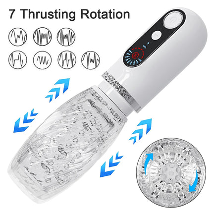 Automatic Rotating Vibrating Male Masturbator Cup Vibration Penis Pump Trainer Masturbation Cup Adult Sex Toys for Men Adults 18