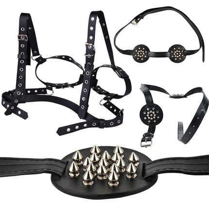 QKKQ Wearable PU Leather Strap On Chest Bondage Nipple Stimulation Female Breast Binder BDSM Sex Toys For Women Men Erotic Games