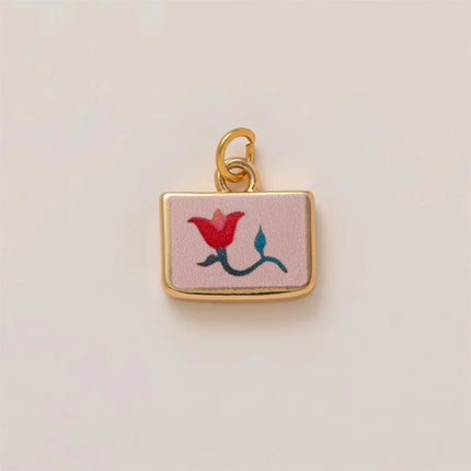Small Cute Simple Versatile Flower Series Love Flower Clover Small Yellow Flower DIY Pendant charms for jewelry