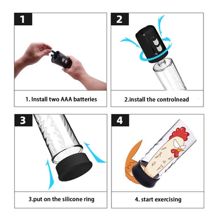 Electric Penis Pump Penis Enlargement for Men Extend Pump Penis Extender Male Masturbator Dick Vacuum Pump Adult Goods Sex Toys