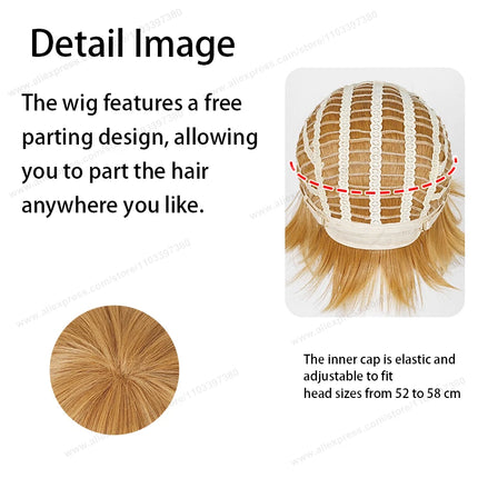 Anime Upgraded 32cm Short Flipped Ends Cosplay Wig Green Blue Purple Pink Man Women Heat Resistant Synthetic Hair