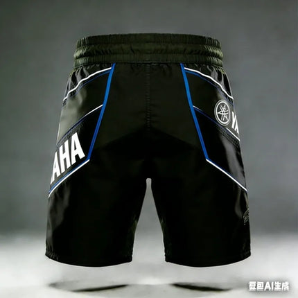 2026 Summer Trendy Yamaha Black and White Pocket Shorts for Men and Women Fashionable Casual Motorcycle Cycling Sports Shorts