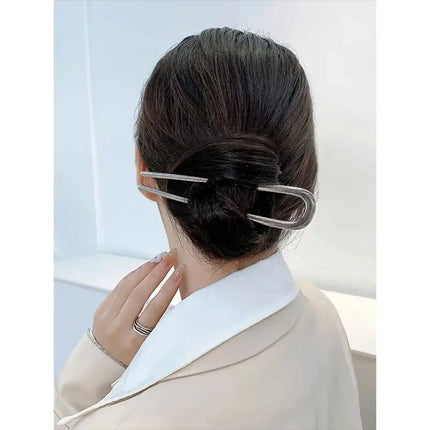 Simple U Shaped Hairpin Metal Hair Sticks U French Hair Clips Pins Fashionable Hair Jewelry Accessories for Women