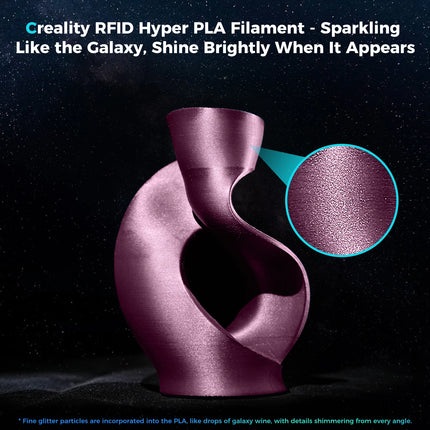Original Creality Hyper PLA RFID Stardust Filament Multicolor Hyper PLA Starry 3D Filament 1KG 1.75mm for Most FDM 3D Printers