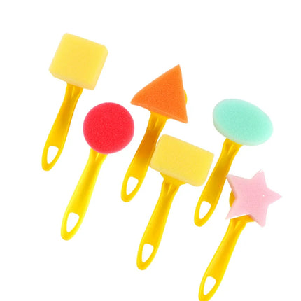 Children Toddler Sponge Stamp Brush Kits Flower Drawing Toys for Children Paint Educational DIY Art Craft Creativity Tools DDJ