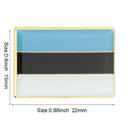 Estonia Flag Badge Brooch Natinal Lapel Pins Flag Lapel Pins Country Flag Badge