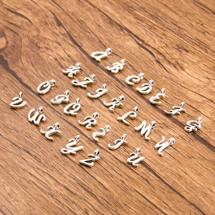26Pcs Mix Size Picture Color Metal Zinc Alloy English Letter A-Z Charms Fit Jewelry Pendant DIY Necklaces Bracelets Bags Makings