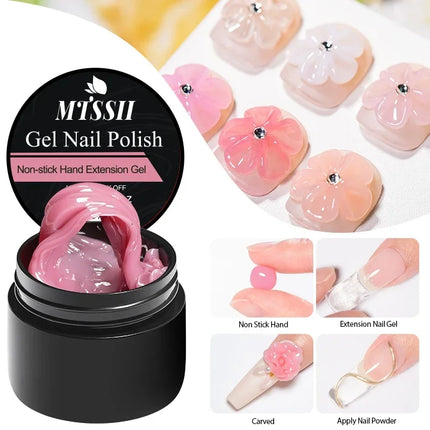 MTSSII 8ml Clear Non Stick Hand Solid Extension Nail Gel Polish Semi Permanent Soak Off UV Nail Art Varnish Manicure Design DIY