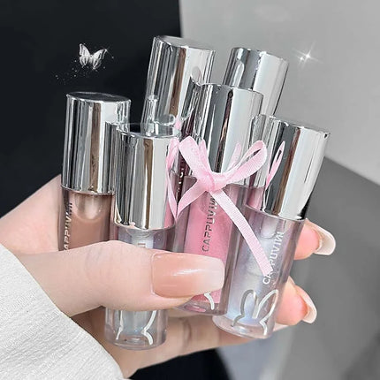 Cute Sparkling Mirror Lipstick Moisturizing Sexy Pink Shining Lips Gloss Long Lasting Lip Tint Makeup Jelly Glaze Cosmetics