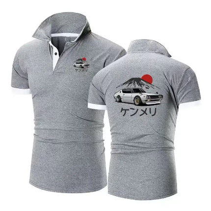 GTR Graphic Men's Polo Shirt Car GTR Skyline Japanese Cars Stylish Brand Nissans Women Polo Nissanes Men's Polos Shirt S-5XL