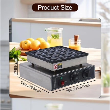 Cupcake Machine Electric Small Waffle Bites Household Non Stick Compact Waffle Maker for Snacks Breakfast Muffins Donut Desserts