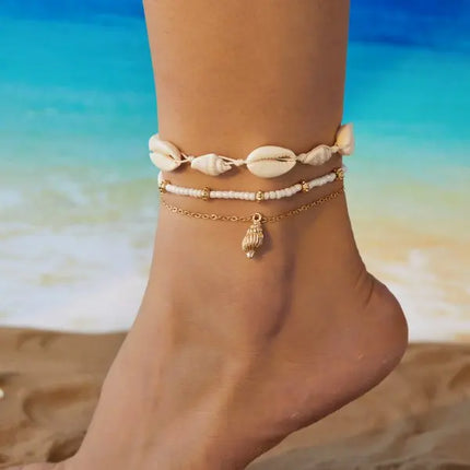 Elegant Daisy Flower Anklets for Women Bohemian Blue Turkish Eyes Elephant Metal Chain Ankle Bracelet Summer Beach Foot Jewelry