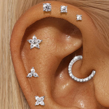 Aide Mini 2/3/4mm Moissanite Earring For Women 925 Sterling Silver Earring INS Trend Wedding Ear Studs Jewelry Brincos de Pratas