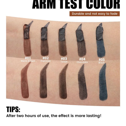 5 Color Peel-off Eyebrow Gel Cream Quick-Drying Lasting Tearing Eyebrow Dye Glue Waterproof Brow Tattoo Eyebrow Enhancer Tint