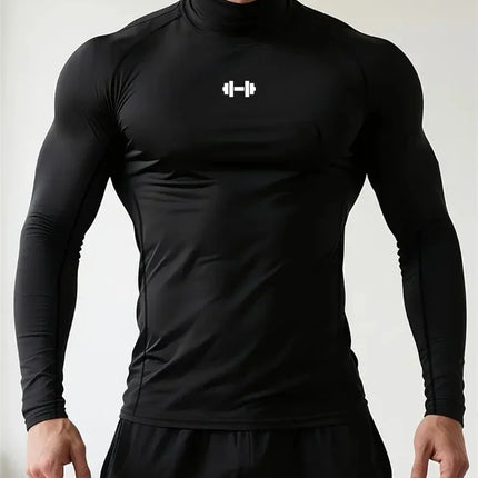 Men Geometric Print Compression Shirt Gym Workout Quick-Dry / T-Shirt Homme Compression Imprimé Gym Entraînement