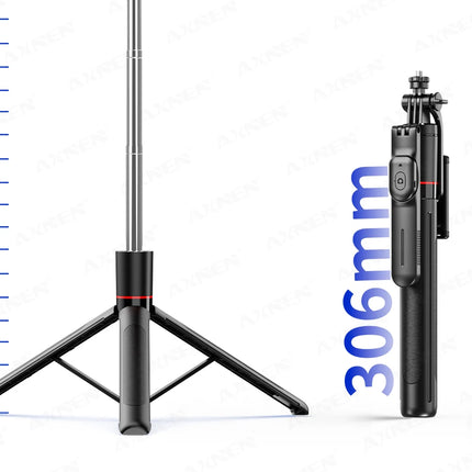 F16 Selfie Stick Tripod with 1708mm Long 8-Section Pole, Bluetooth Remote, 360° Rotation, 1/4 Interface, for Phone Camera Vlog