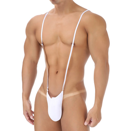Men Exotic Teddies Man Mankini Sexy Bodysuit Underwear Lingerie Spaghetti Strap G String One-piece Thong Bathing Suit Adjustable
