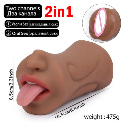Realistic Vagina for Men 2 in 1 Masturbation Sex shop Pocket Pussy Seхsexual Masturbator Man Pleasuring Anime Girl Sextoys Anal